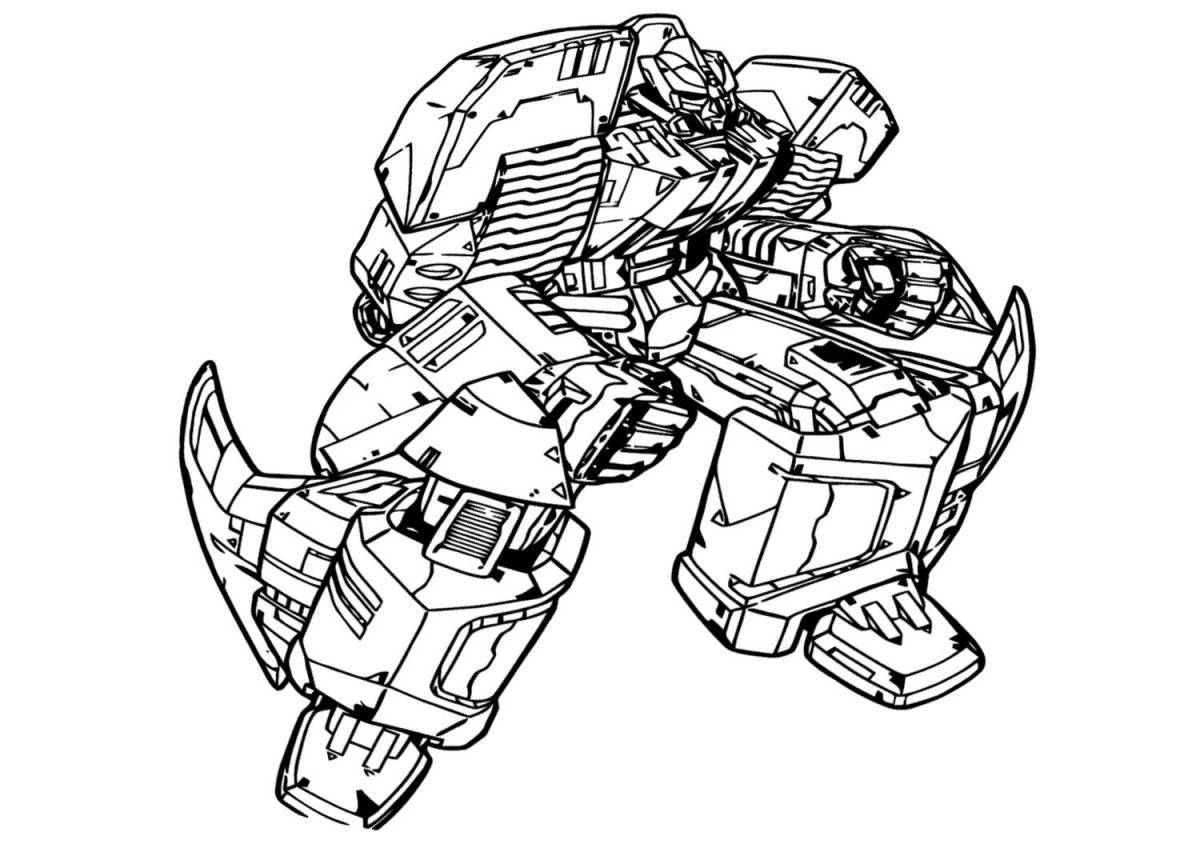 Lego robot coloring page