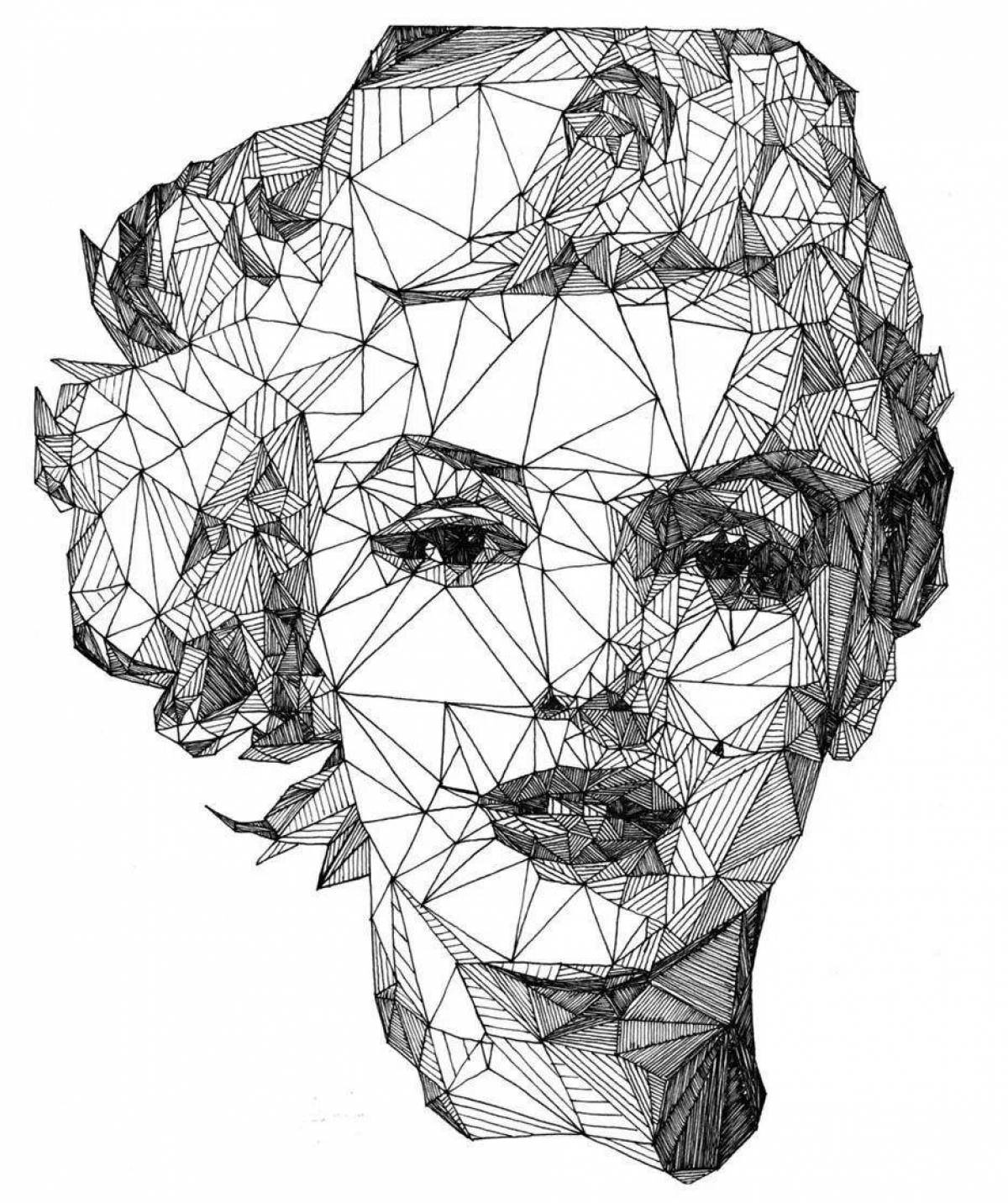 Glowing neural network coloring page