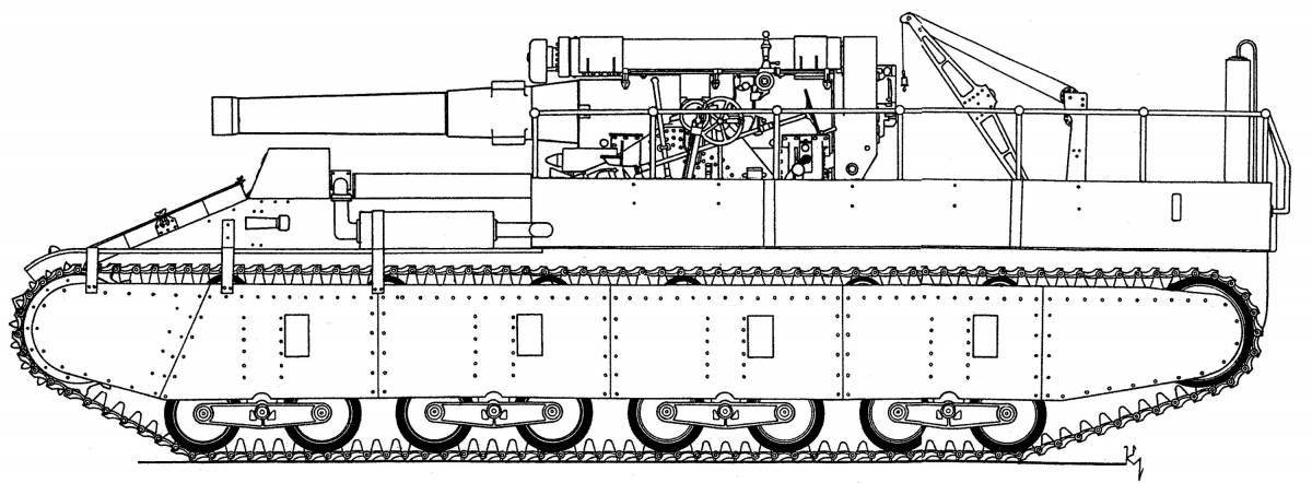 Раскраска современный т-35