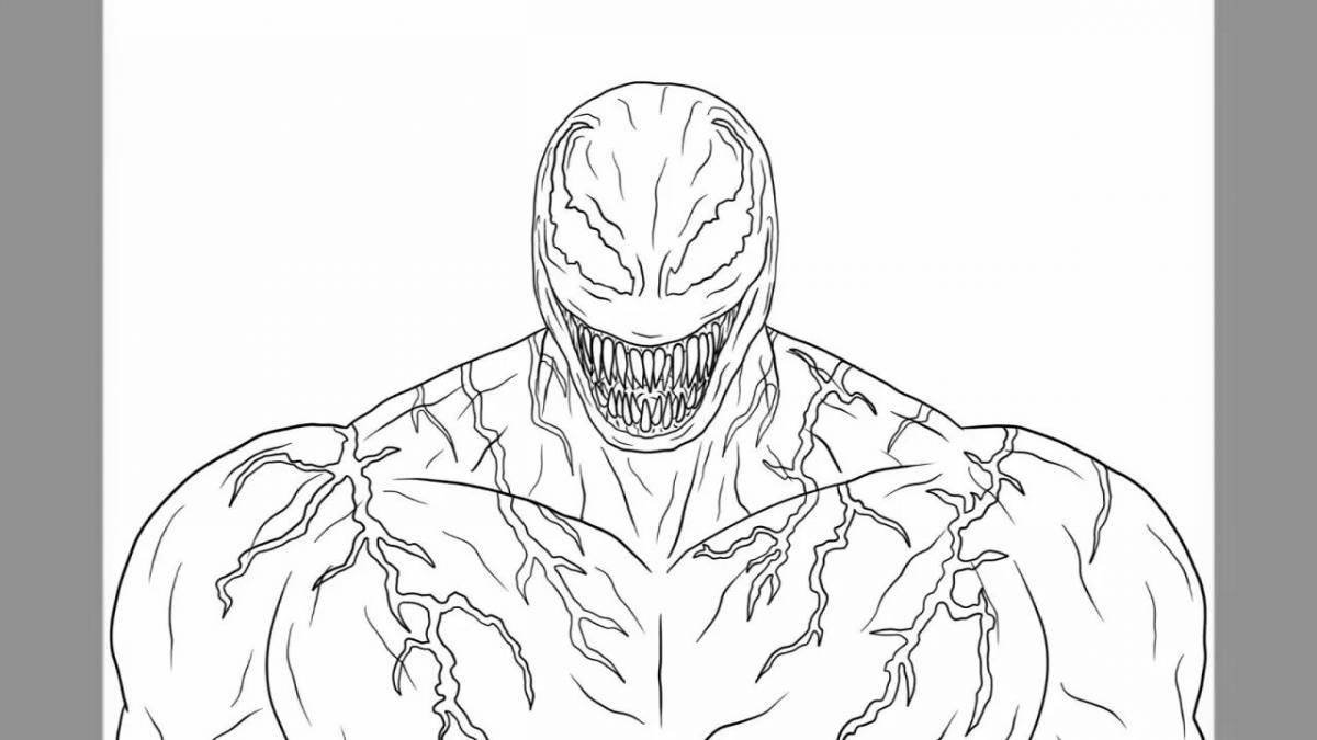 Venom carnage bright coloring page