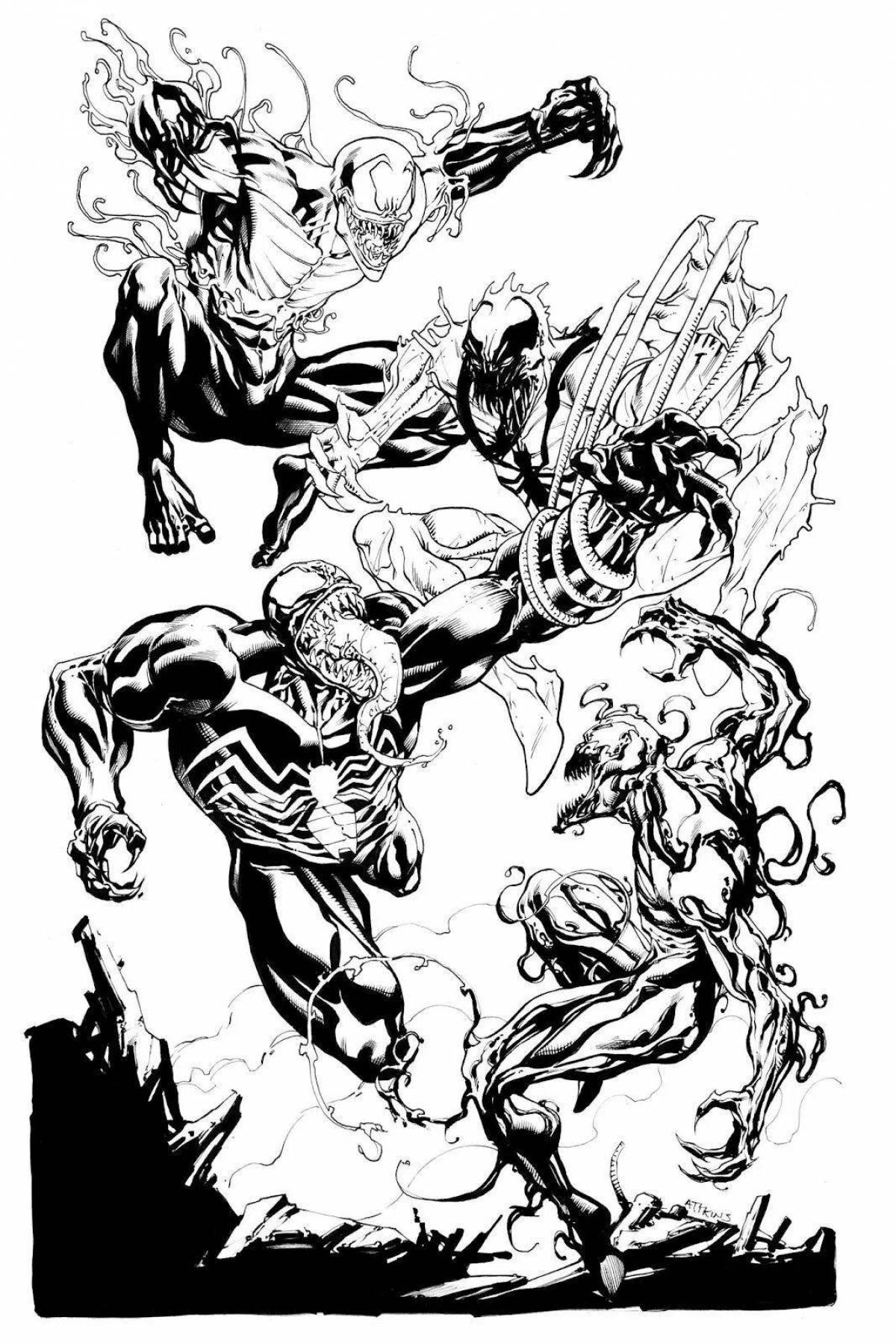 Great venom carnage coloring book