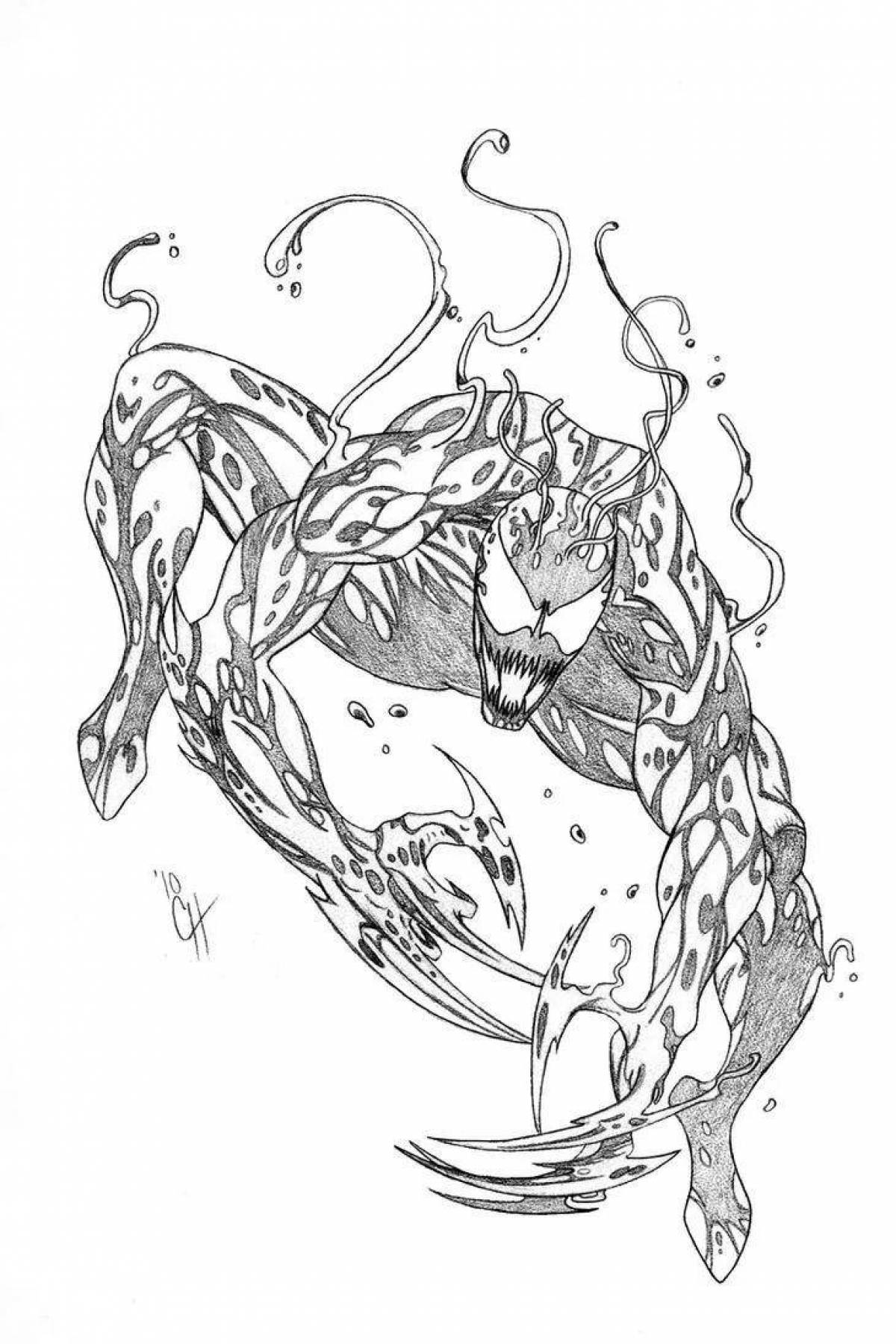 Exciting venom carnage coloring book