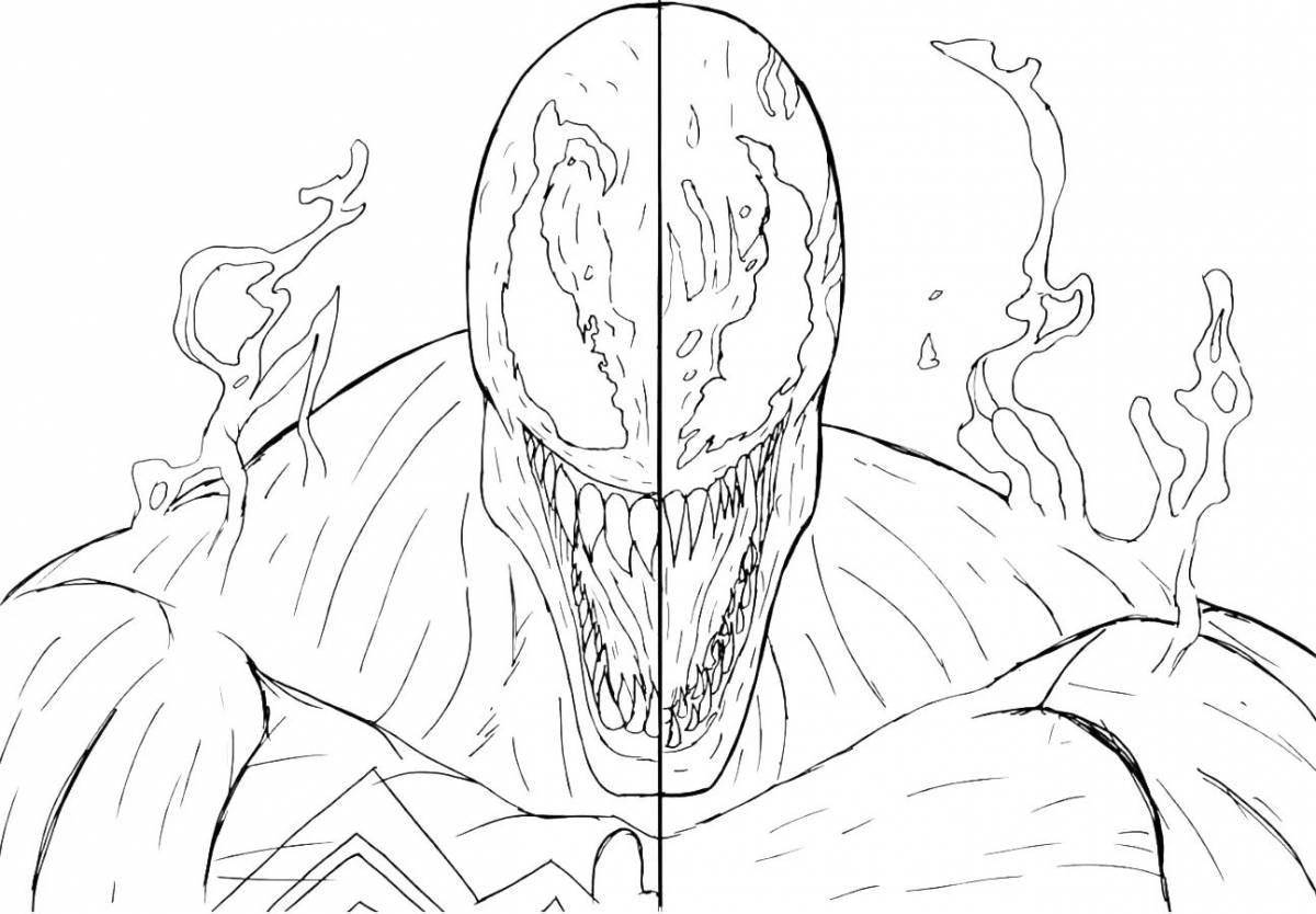 Generous venom carnage coloring