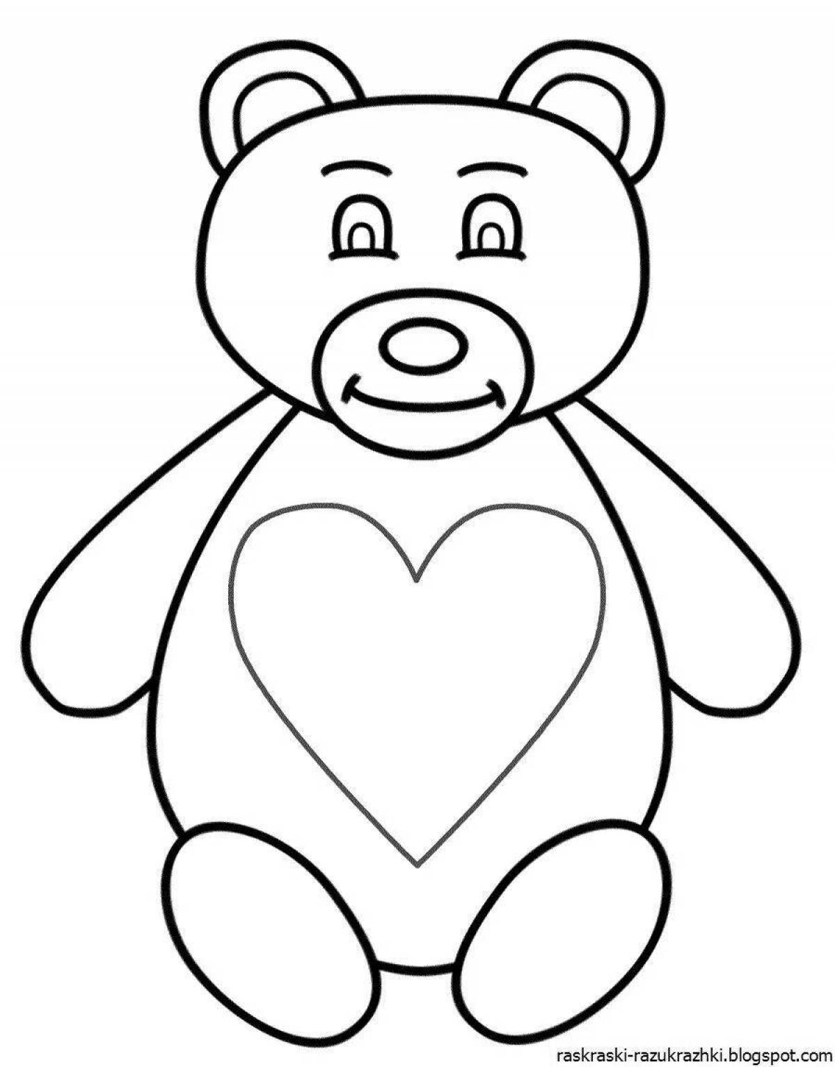 Grinning bear coloring page
