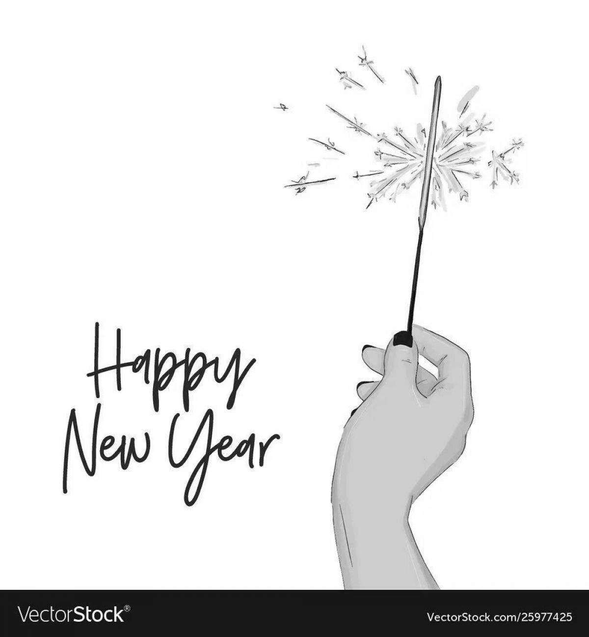 Fine sparklers coloring page