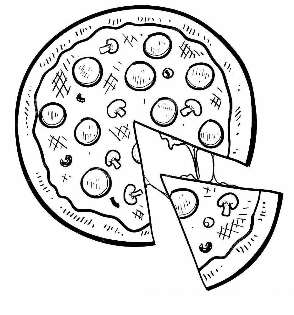 Раскраска пикантная пицца