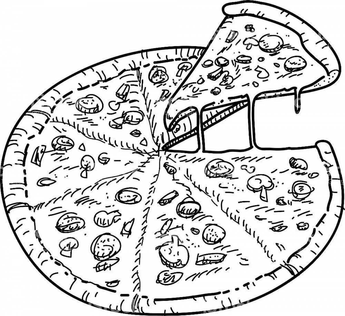 Teasing pizza drawing