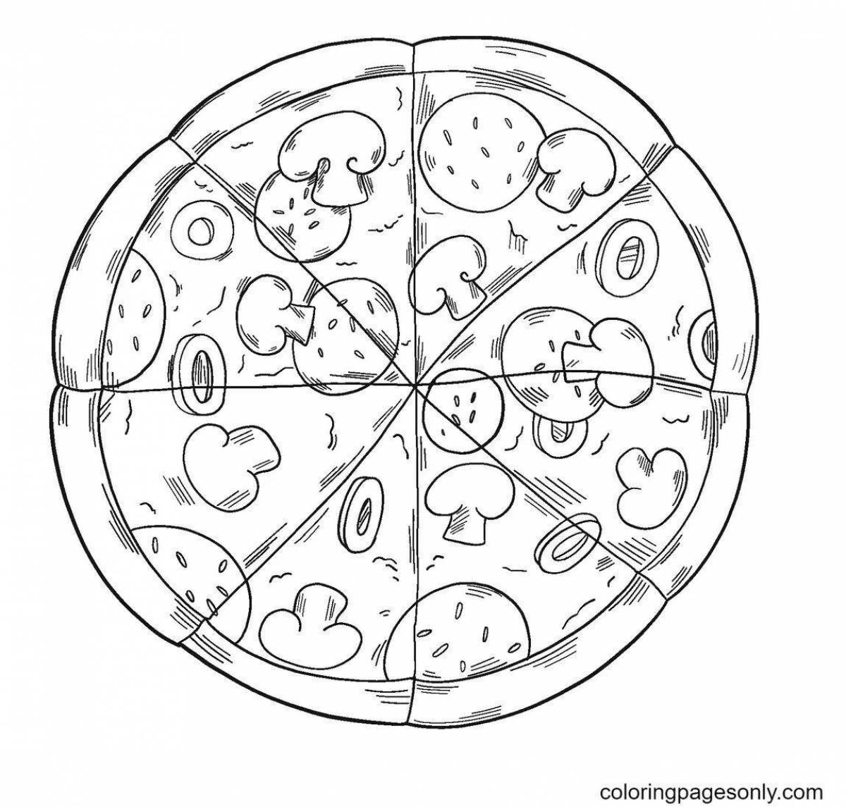 Drawing of delicious pizza