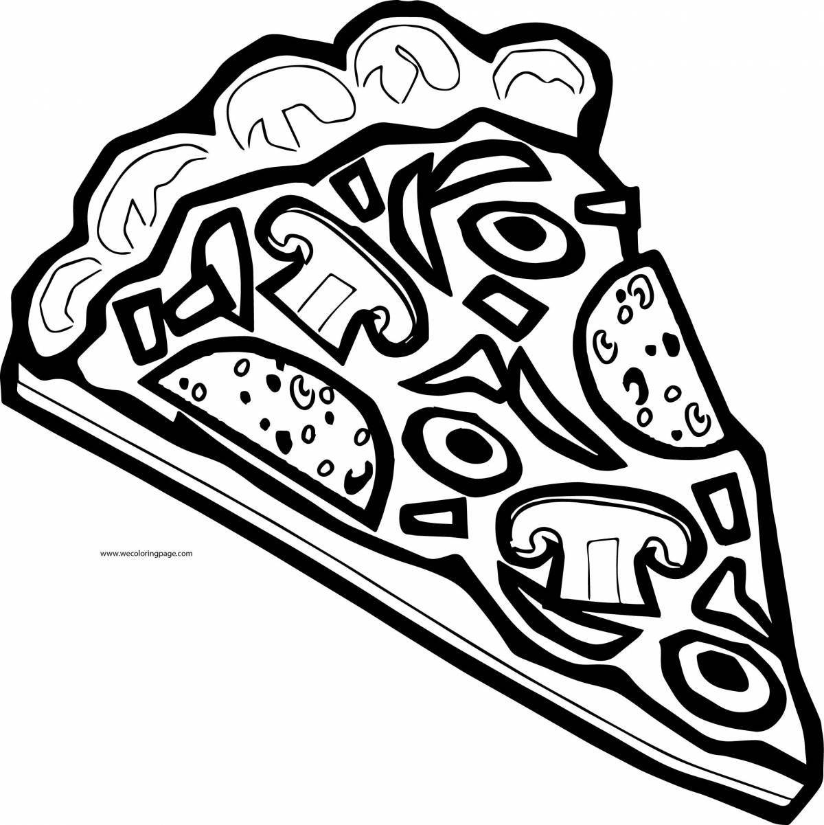 Drawing of fragrant pizza