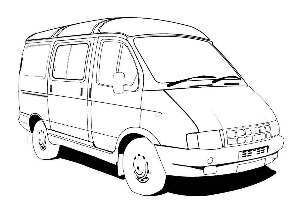 Colorful cargo gazelle coloring page