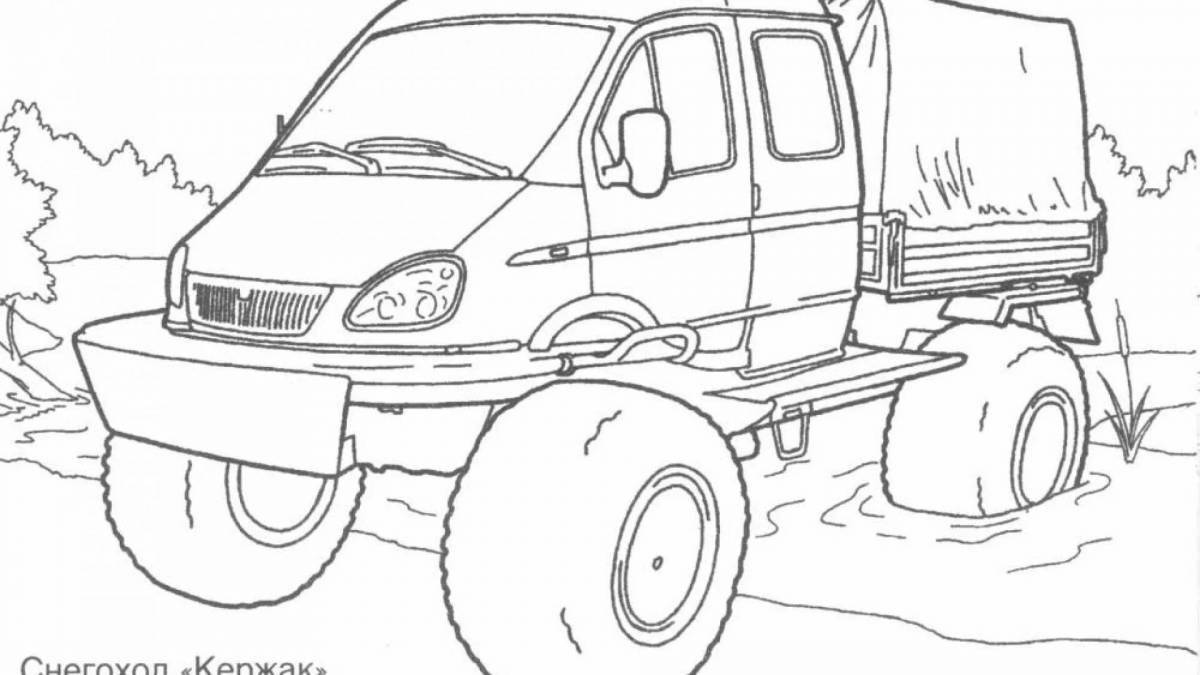 Gorgeous cargo gazelle coloring page