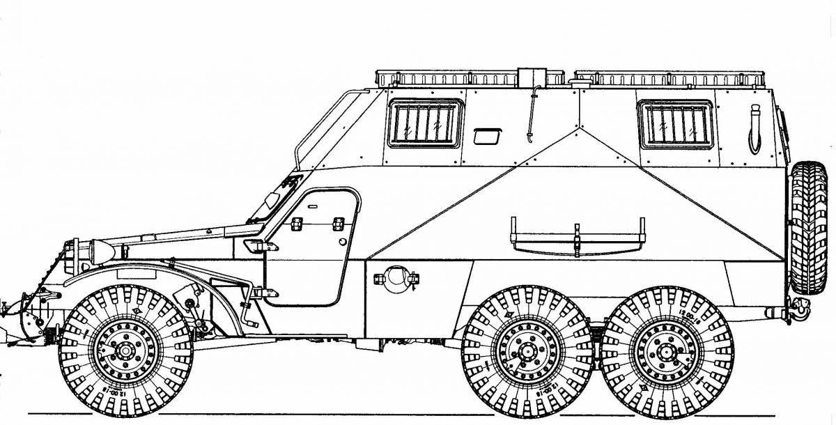 Fun armored personnel carrier 80 coloring book