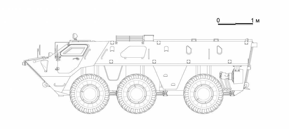 Btr 80 playful coloring page