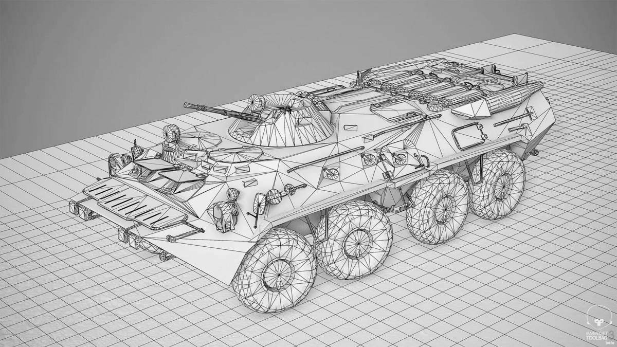 Attractive coloring btr 80