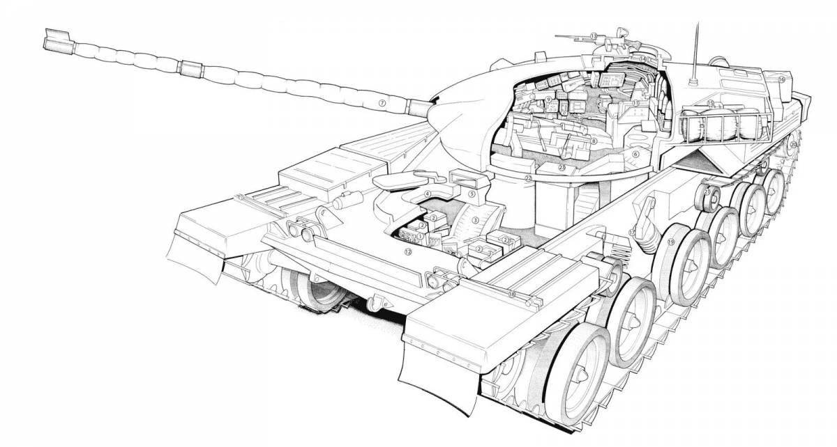 Раскраска танк абрамс