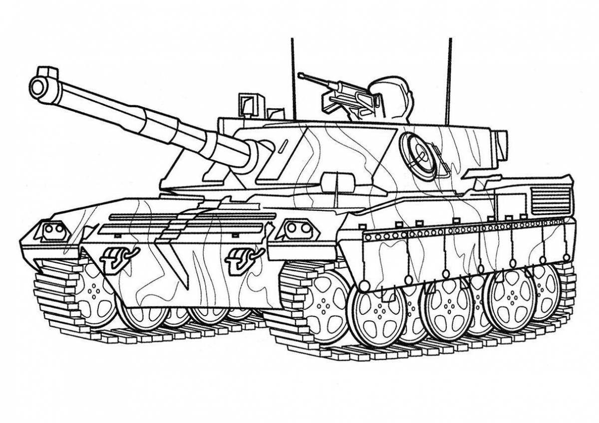 Раскраска манящий танк abrams