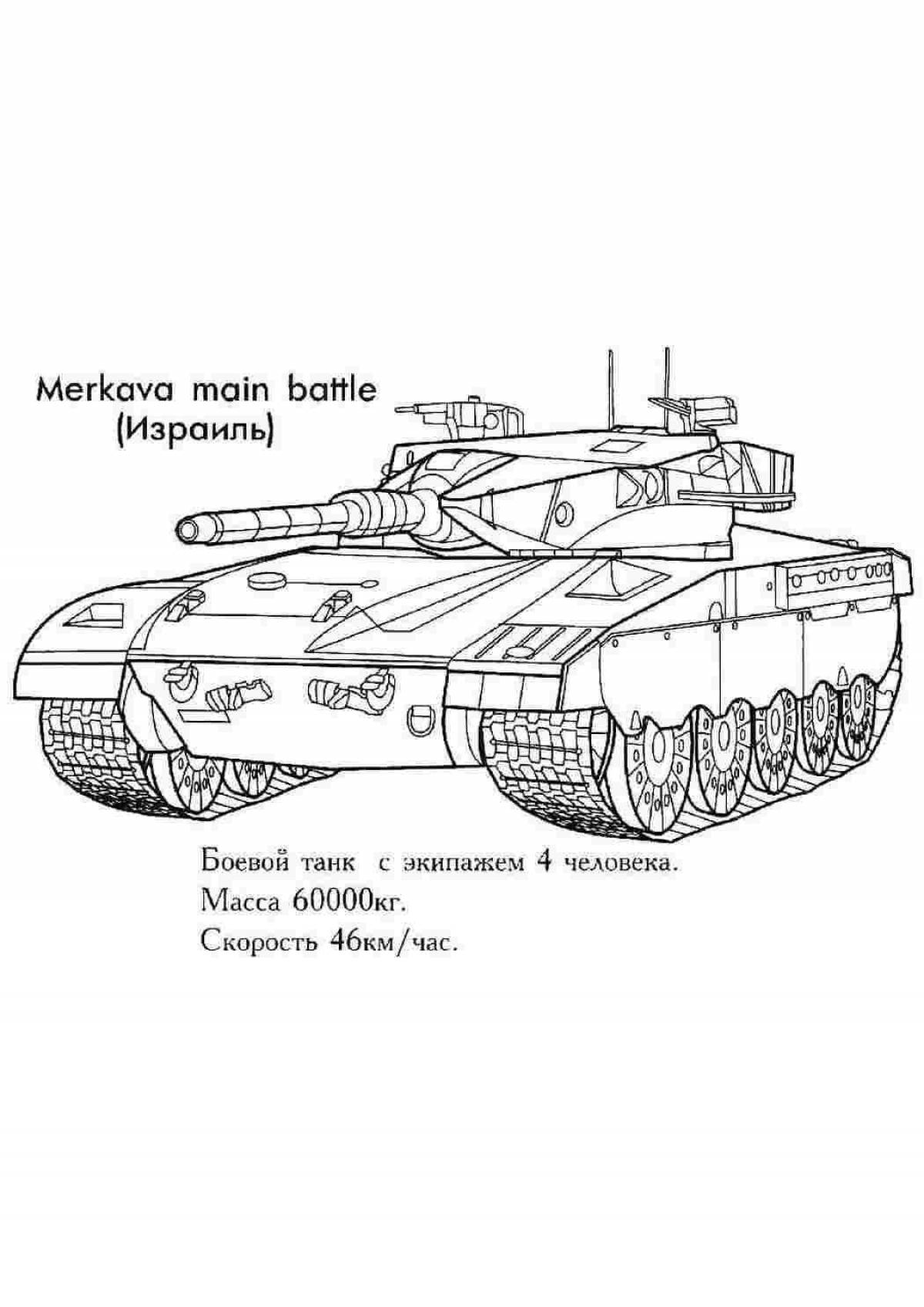 Coloring tank abrams with imagination