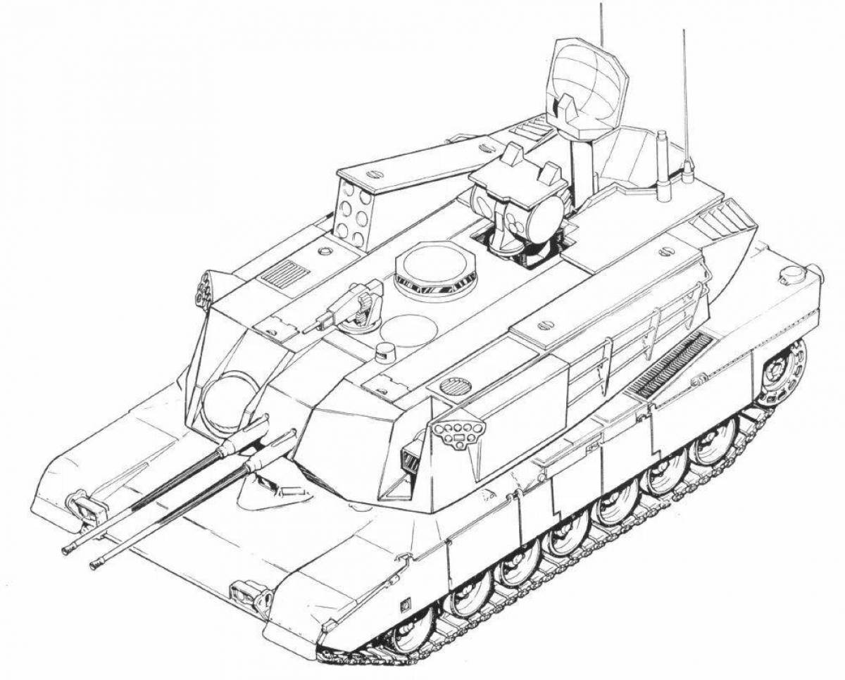 Coloring creative abrams tank