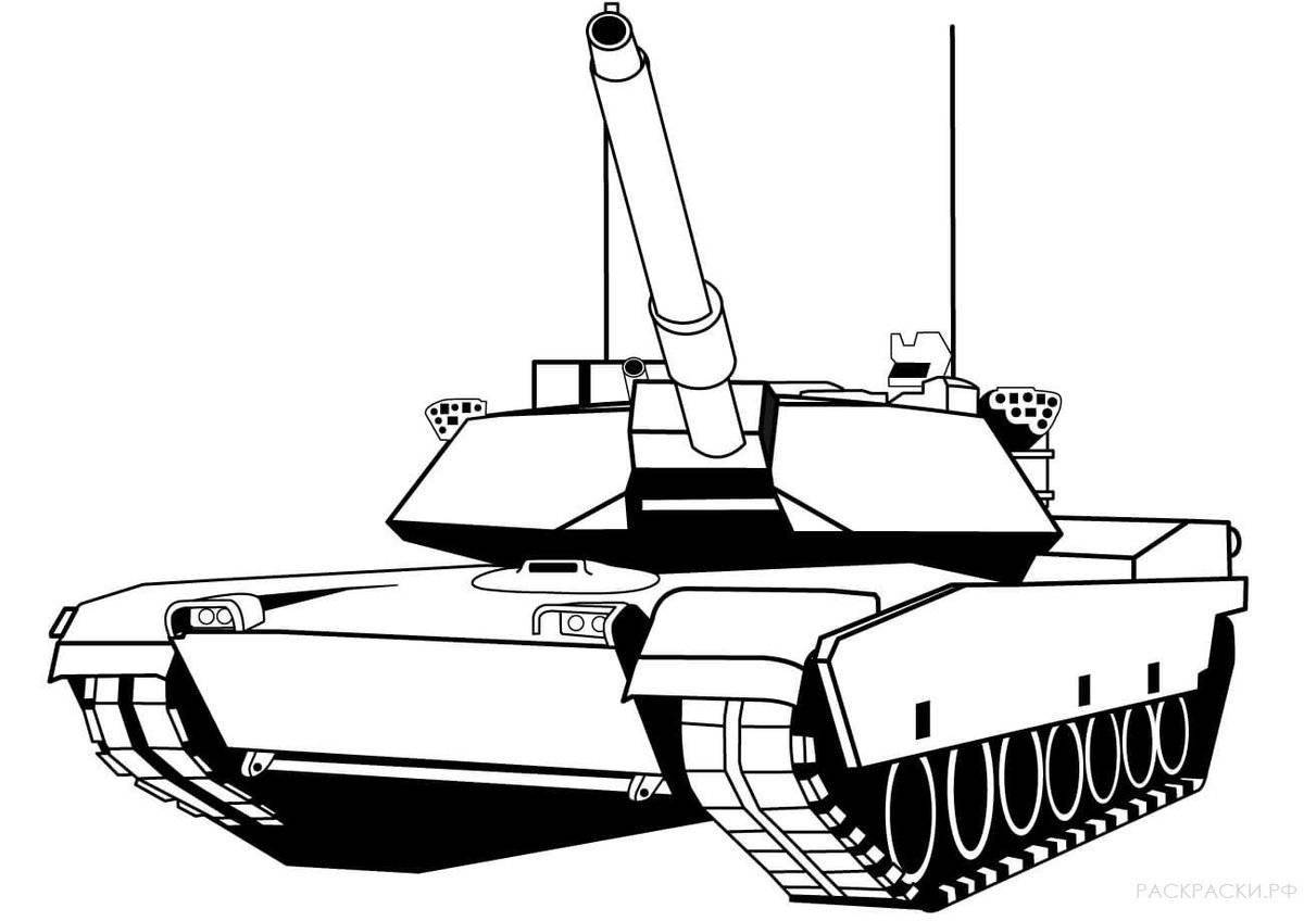 Abrams tank coloring page