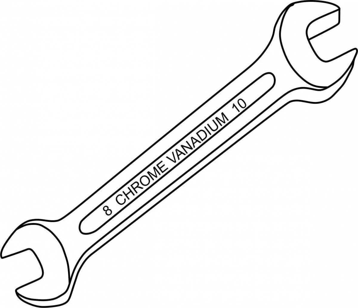 Gorgeous wrench coloring page