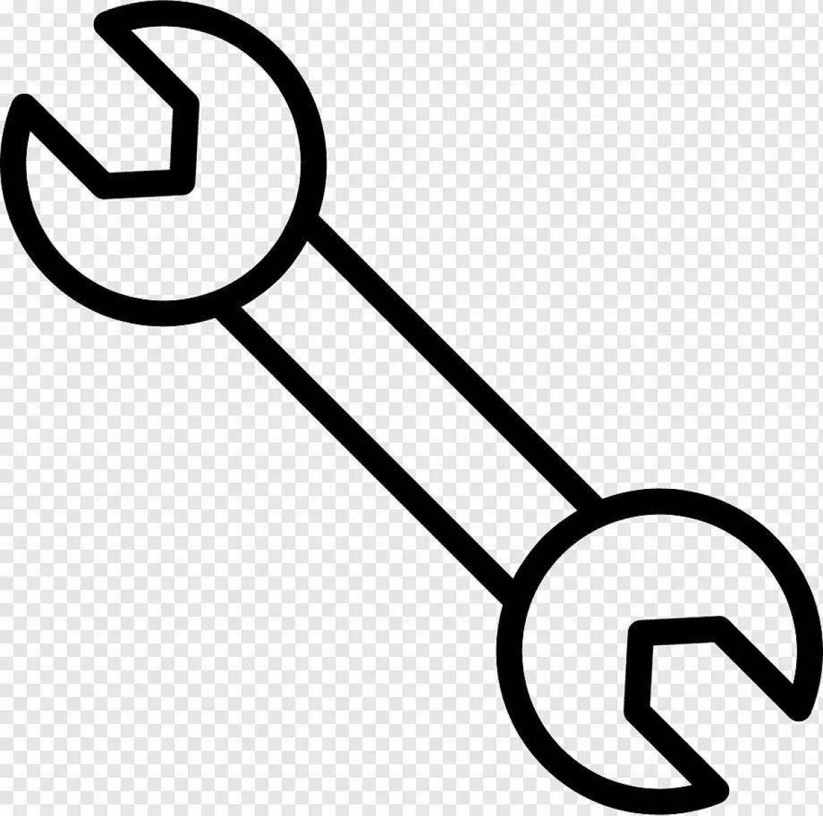 Large wrench coloring page