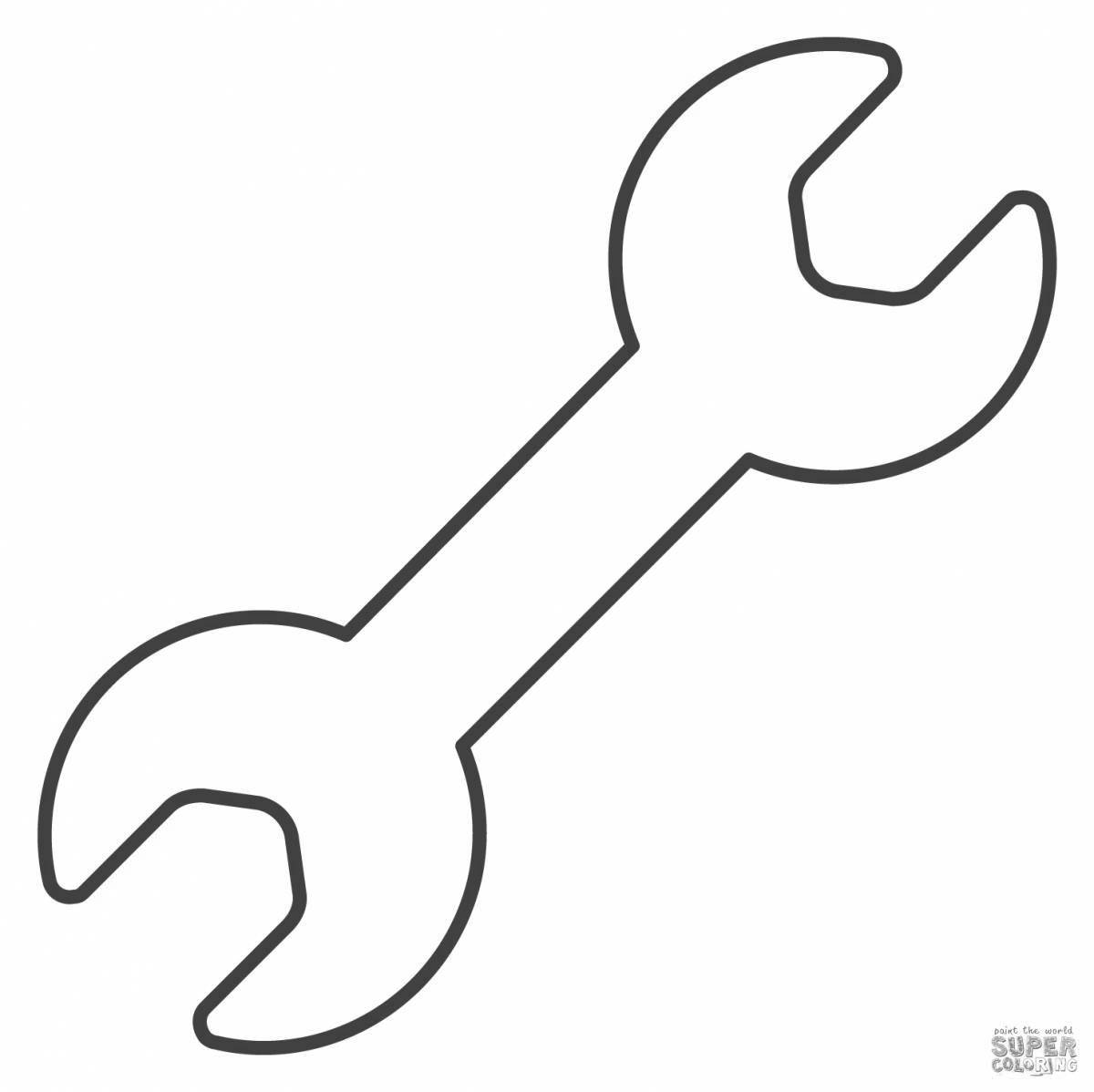 Exquisite wrench coloring page