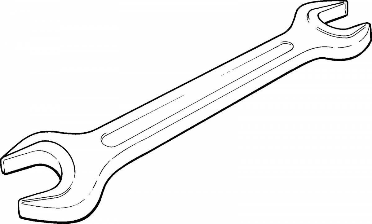 Coloring page gentle wrench