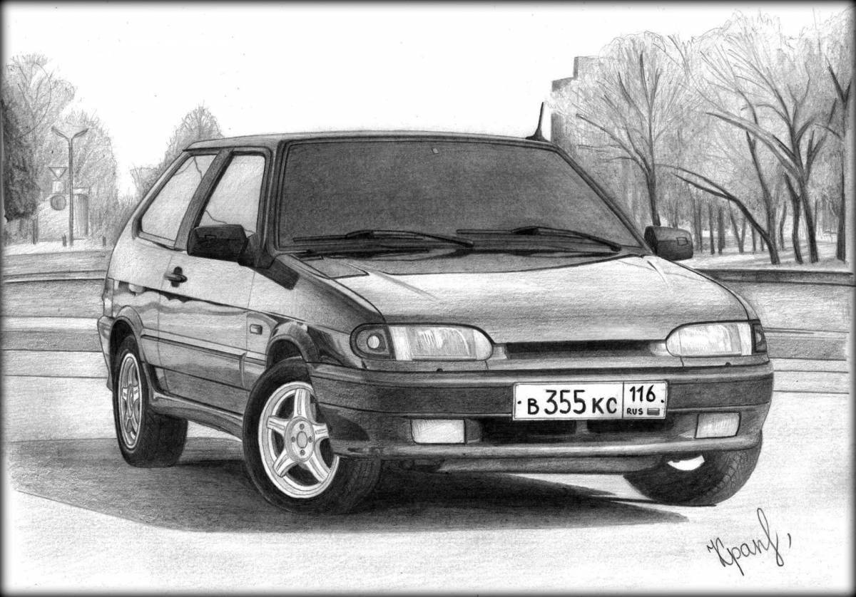 VAZ 2113 coloring pages