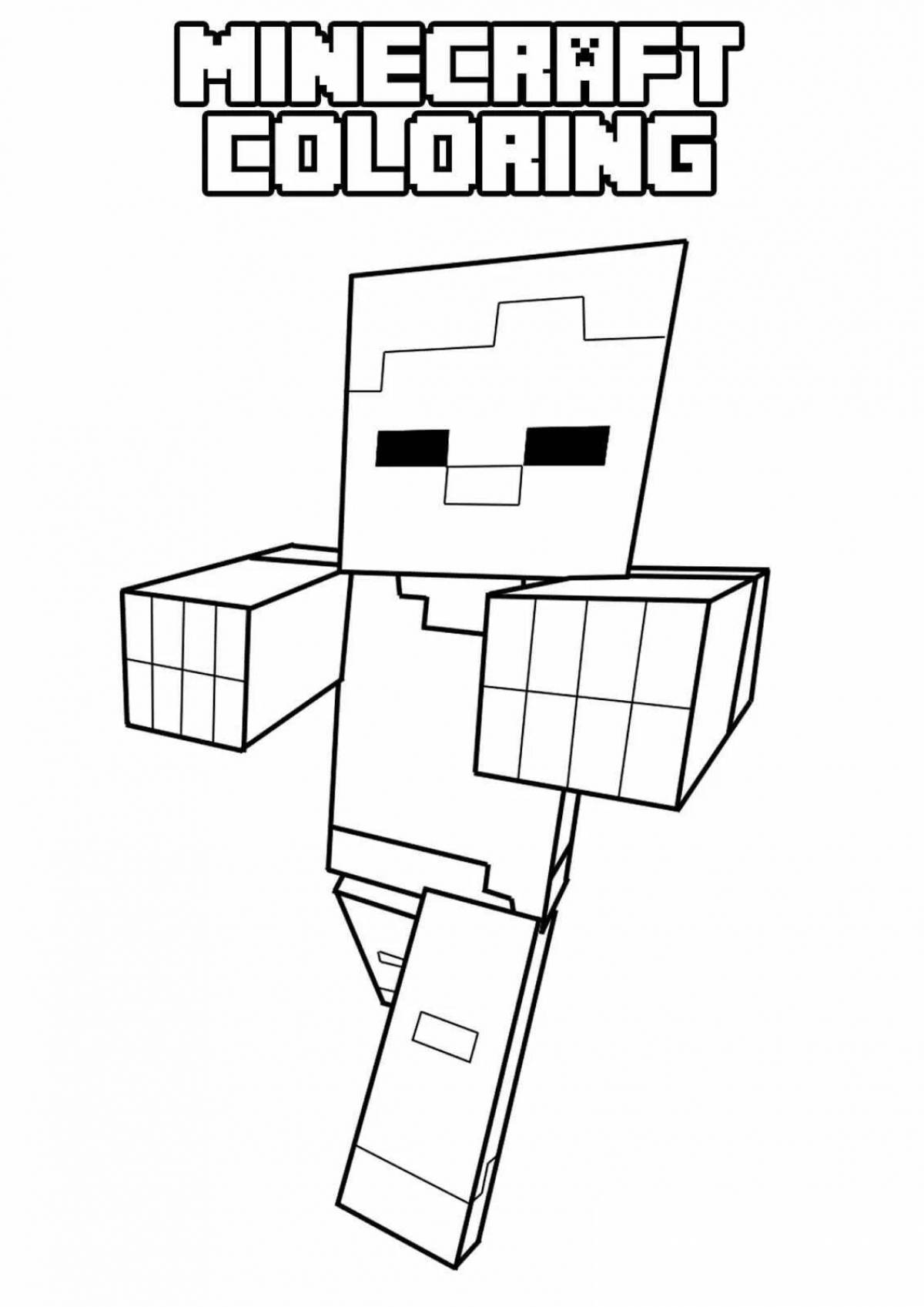 Fancy coloring minecraft print