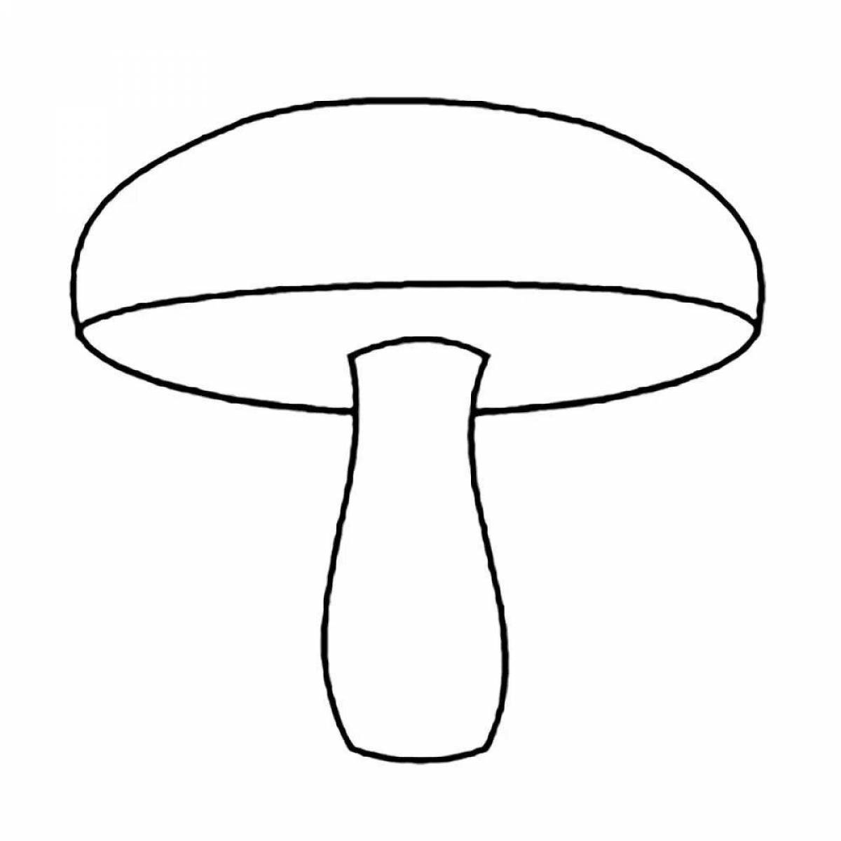 Coloring book joyful mushroom