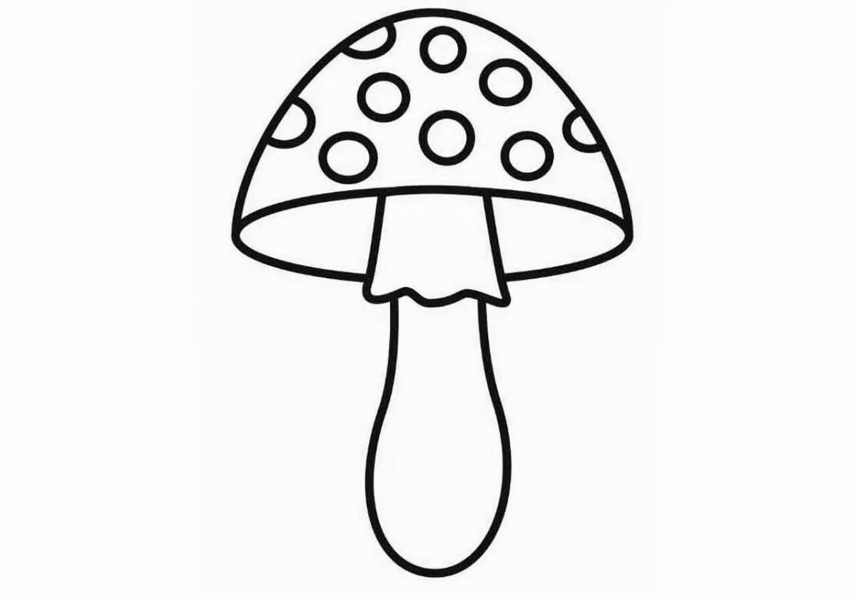 Living mushroom coloring page