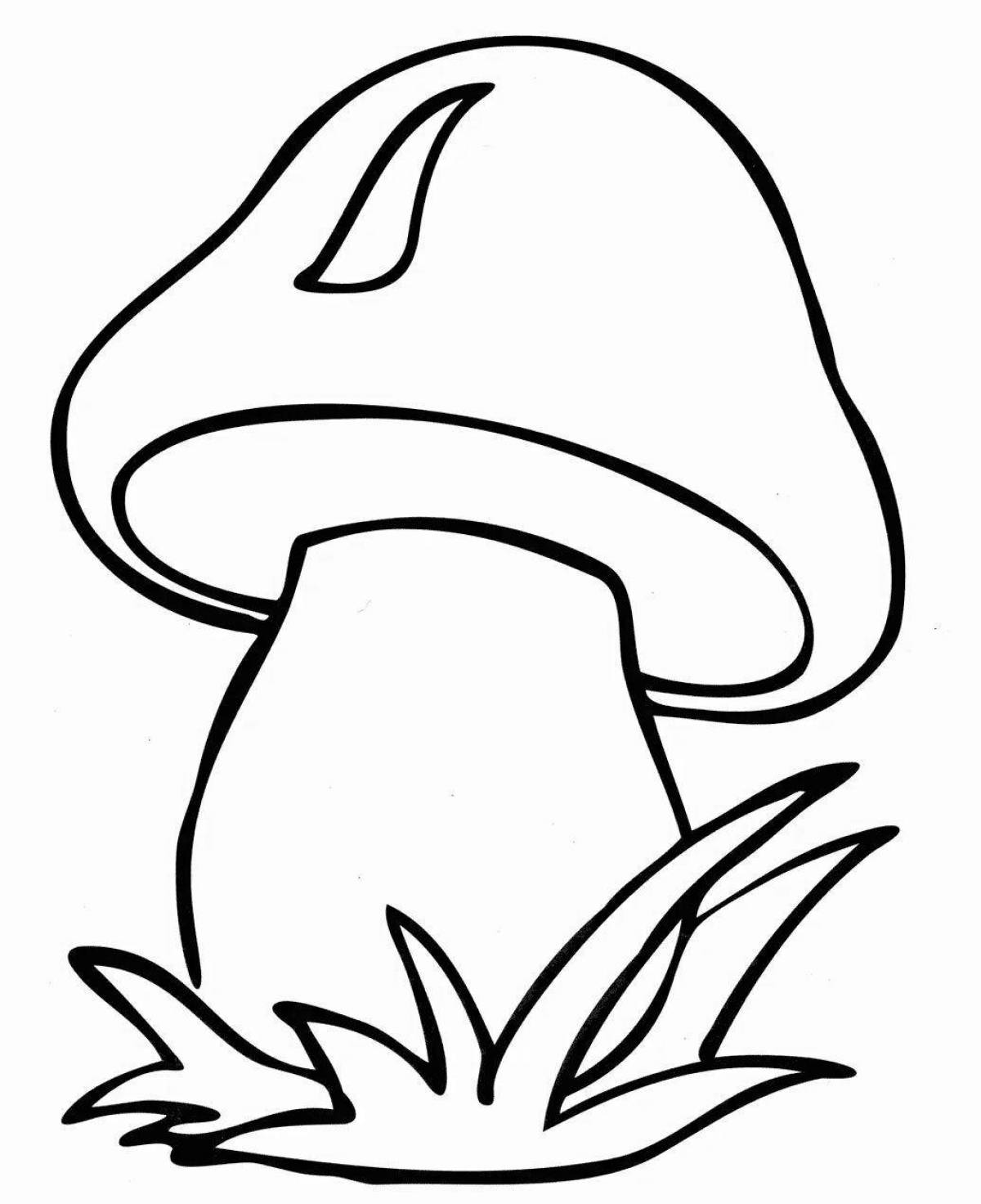 Раскраска ликующий гриб