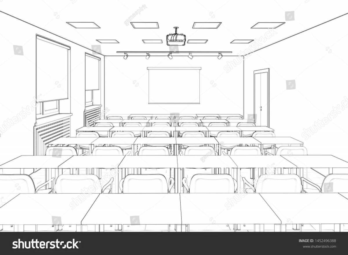 Awesome cool room coloring page