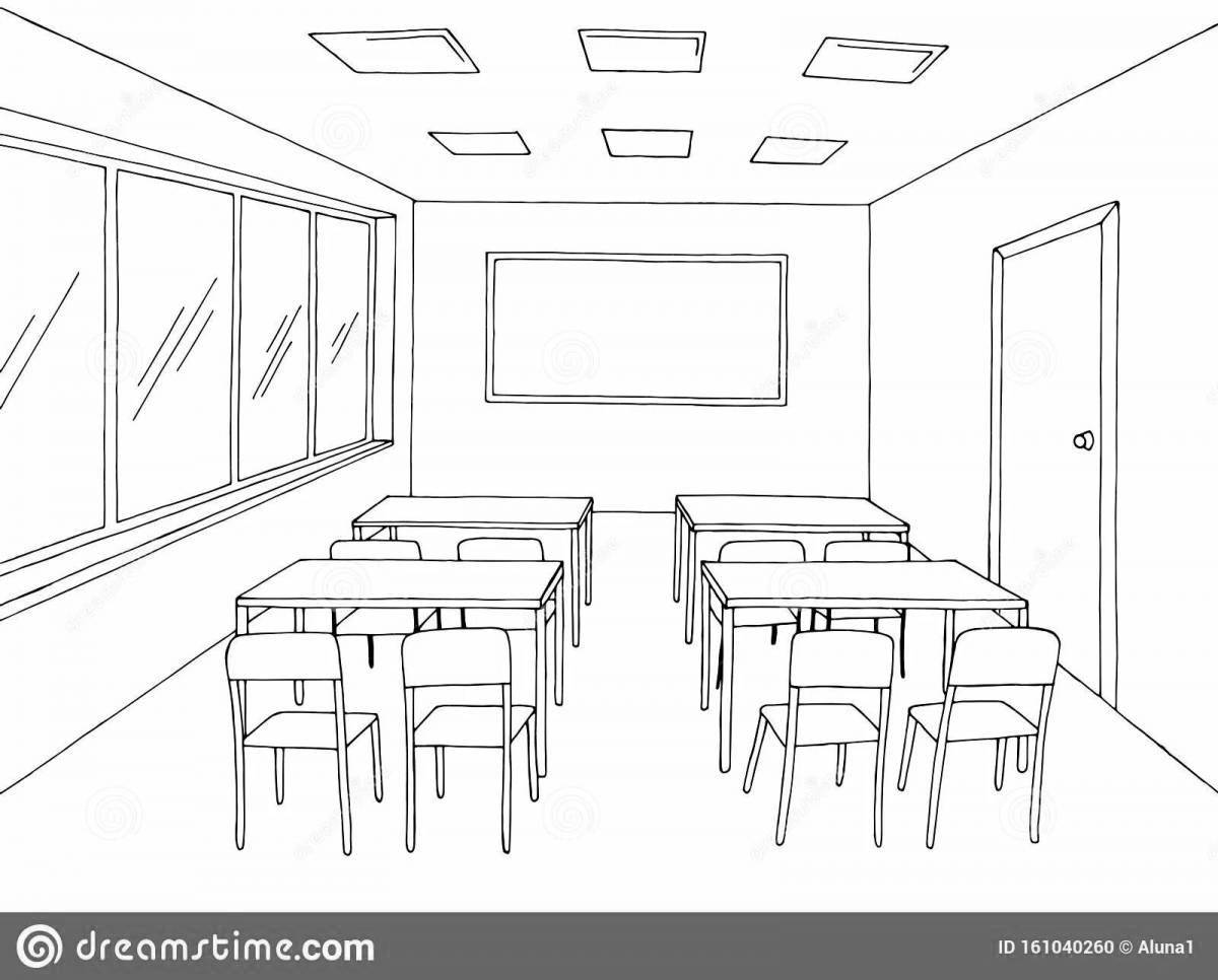 Cute cool room coloring page