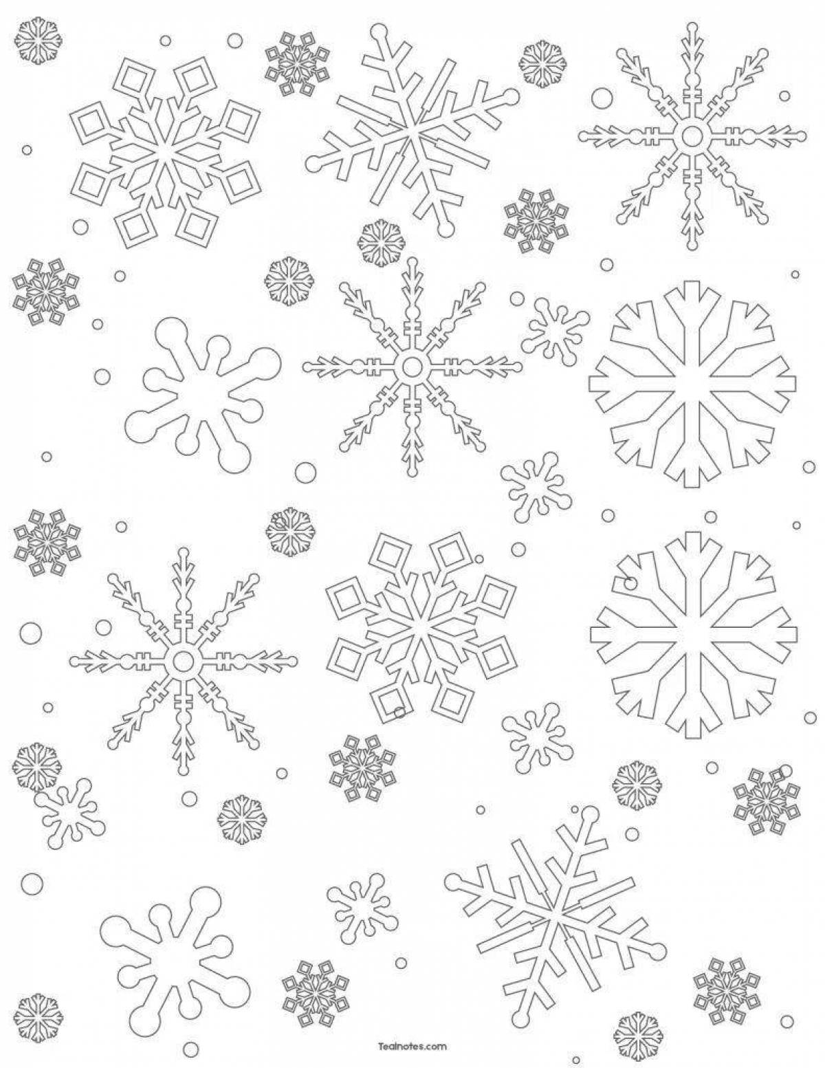 Glitter snowflake coloring pages