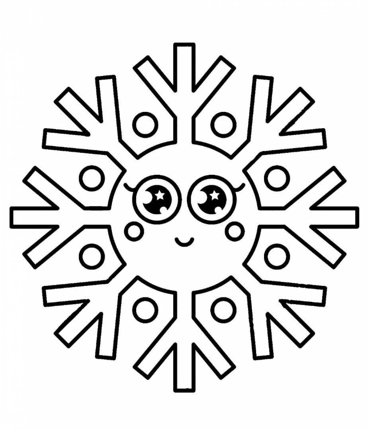Dazzling snowflake coloring pages