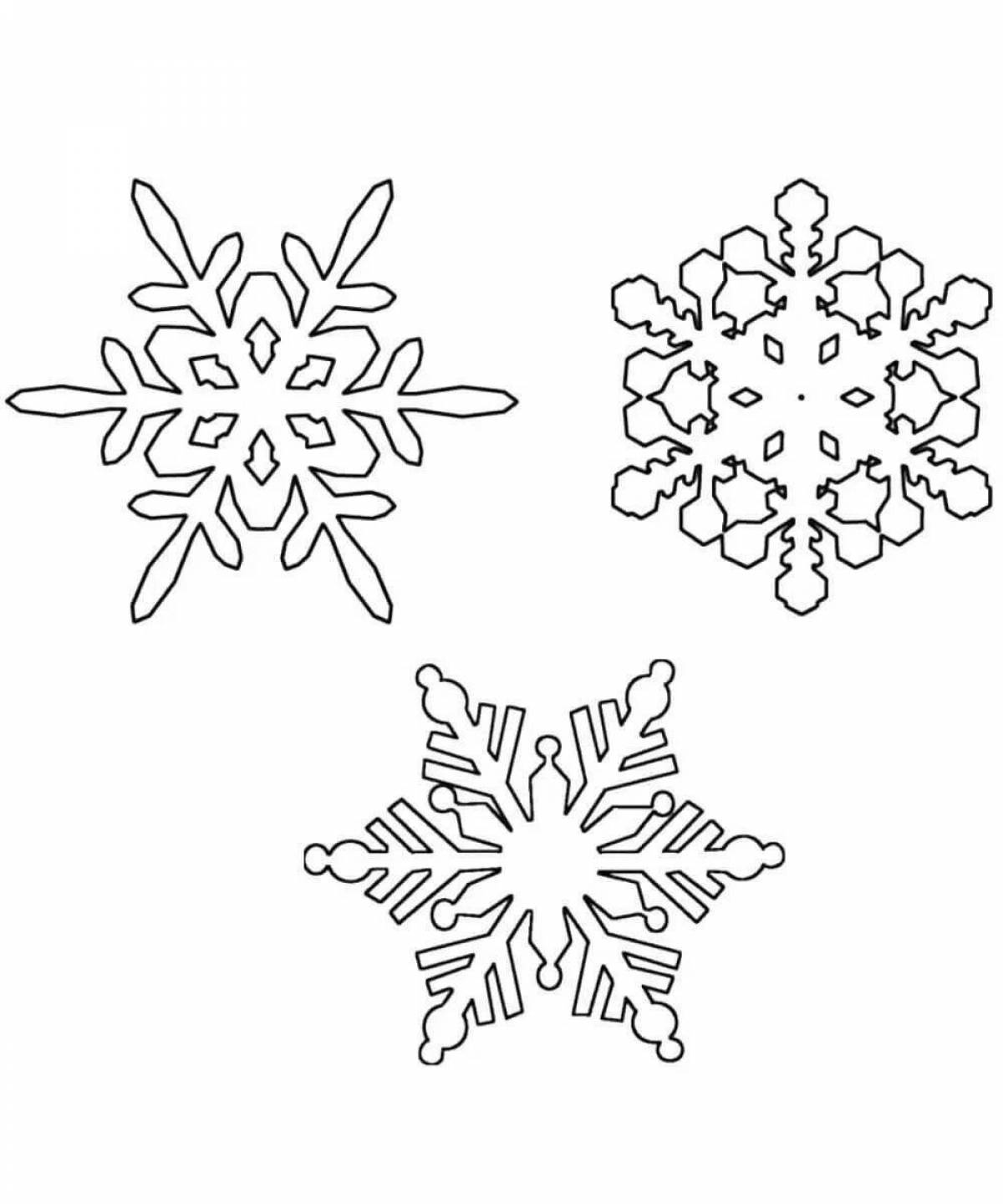 Glitter snowflake coloring pages