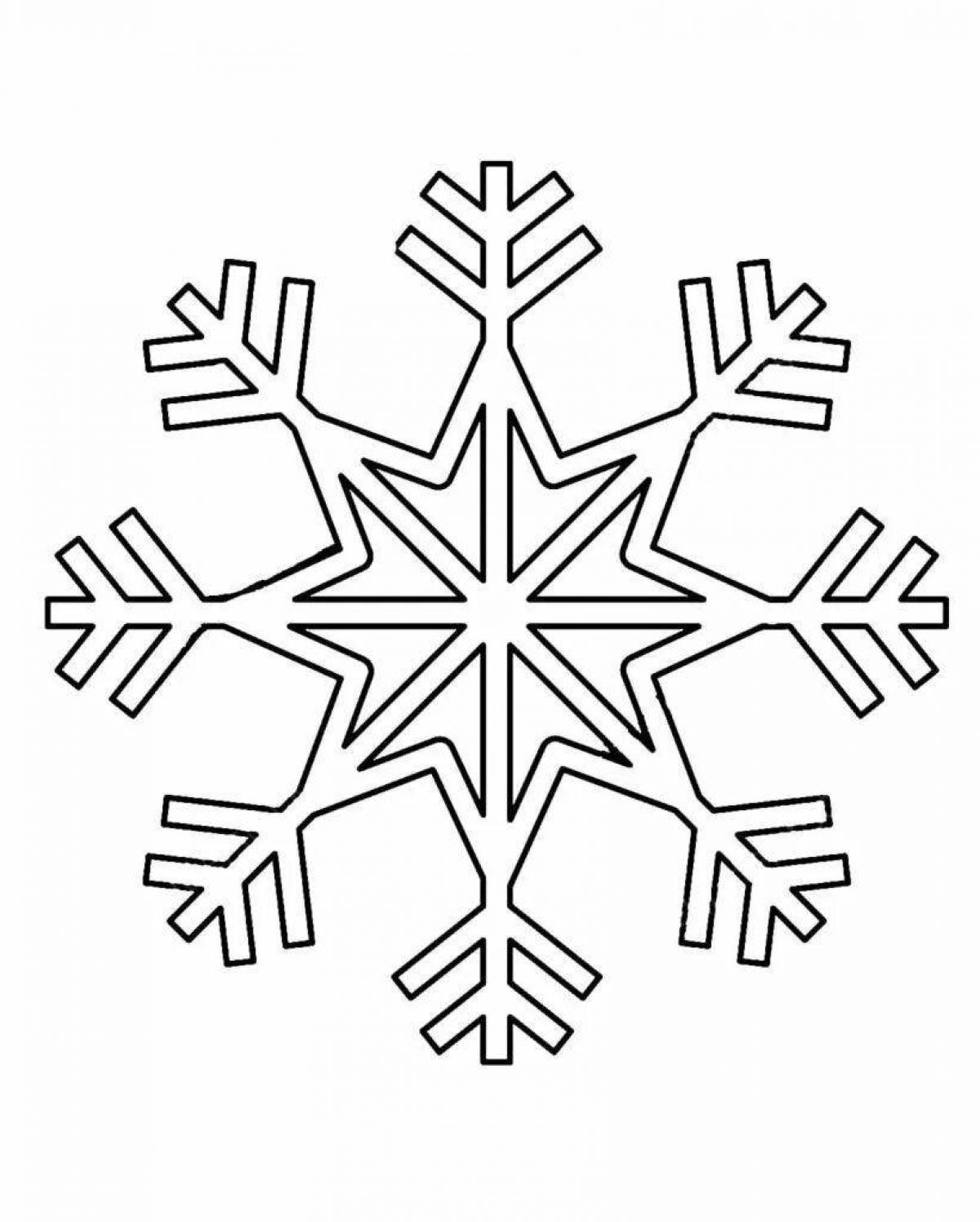 Elegant snowflake coloring pages