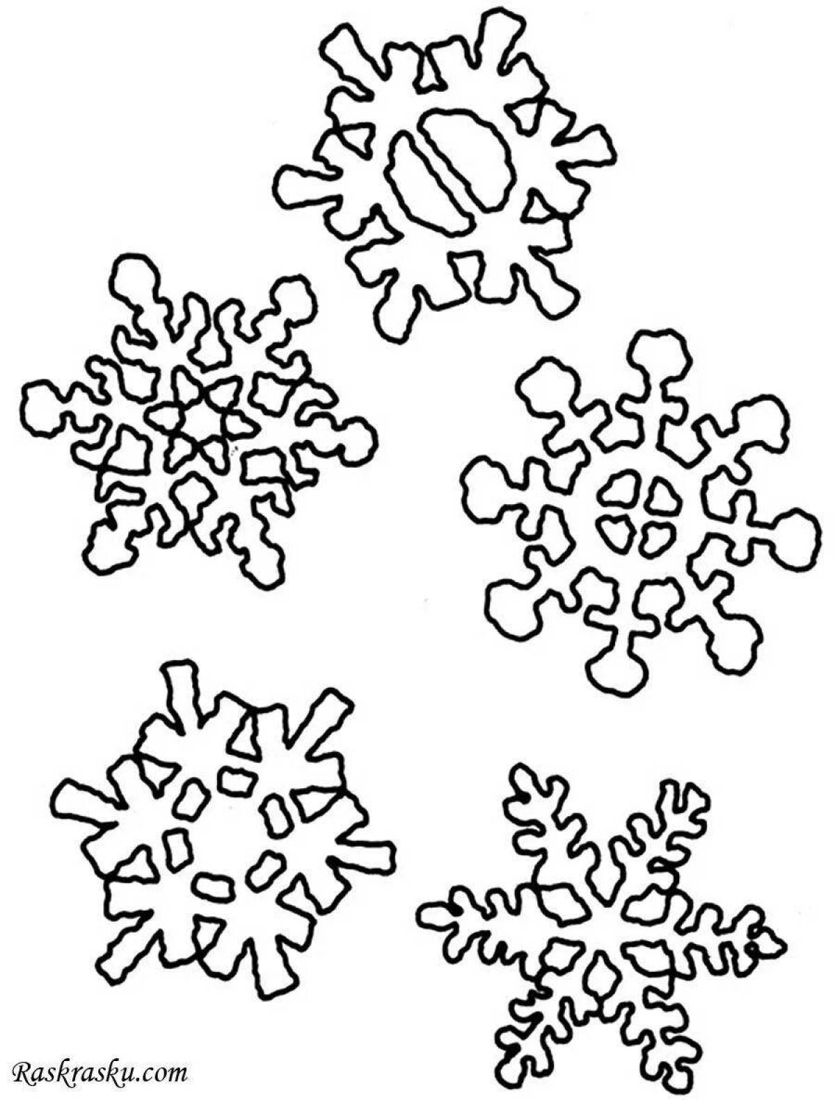 Gorgeous snowflake coloring