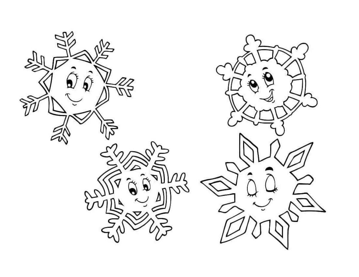 Exotic snowflake coloring pages