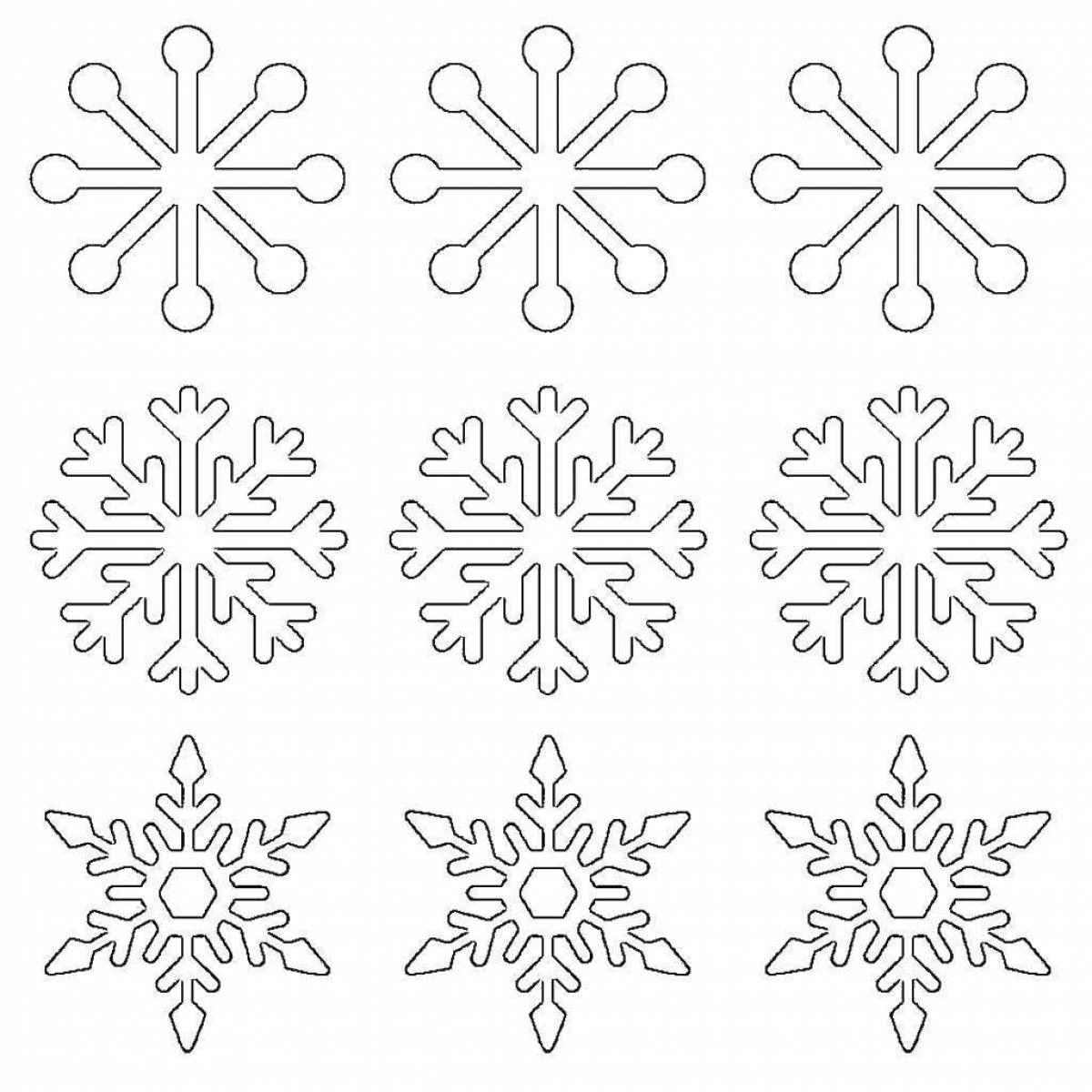 Intricate snowflake coloring