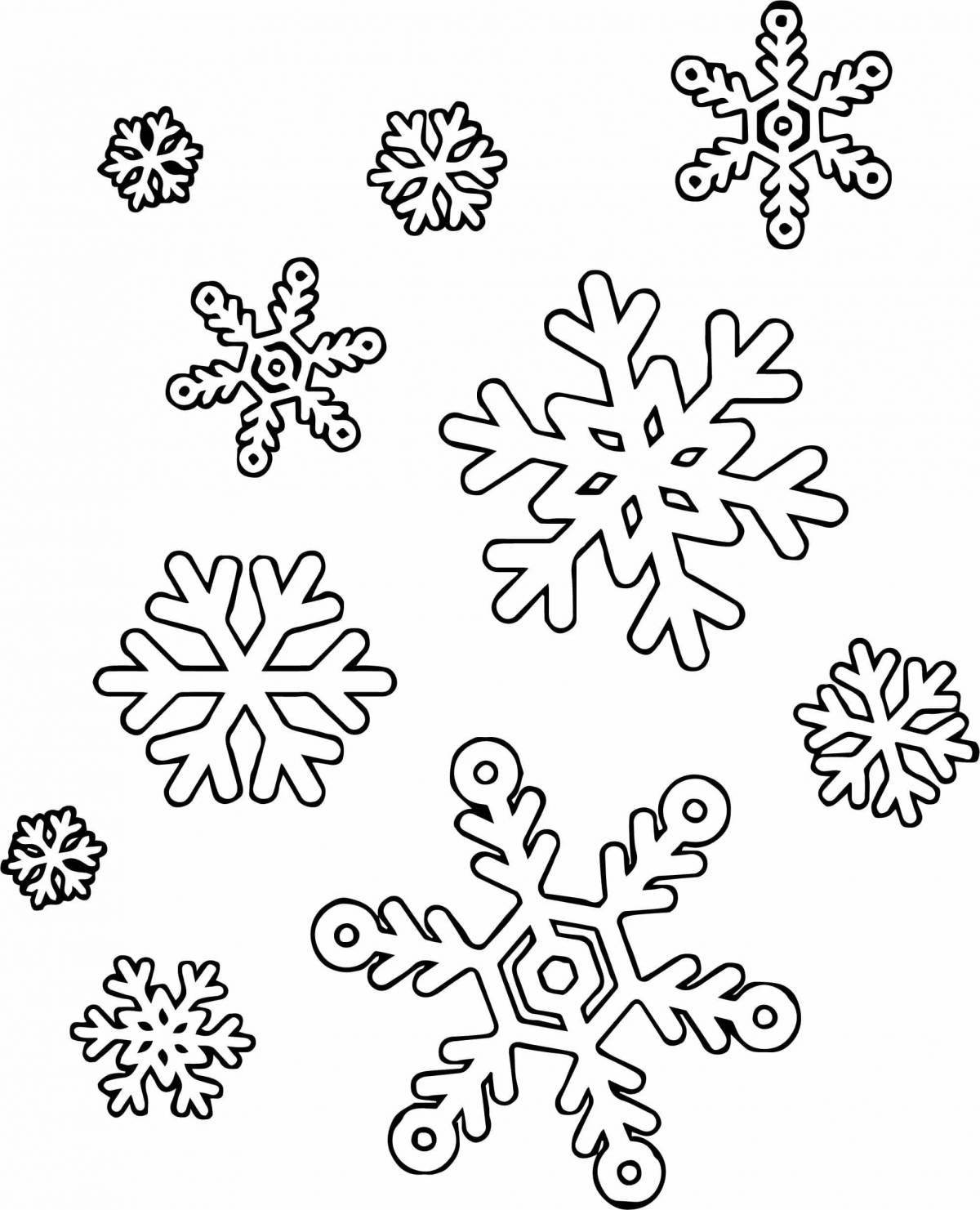 Fancy snowflake coloring pages