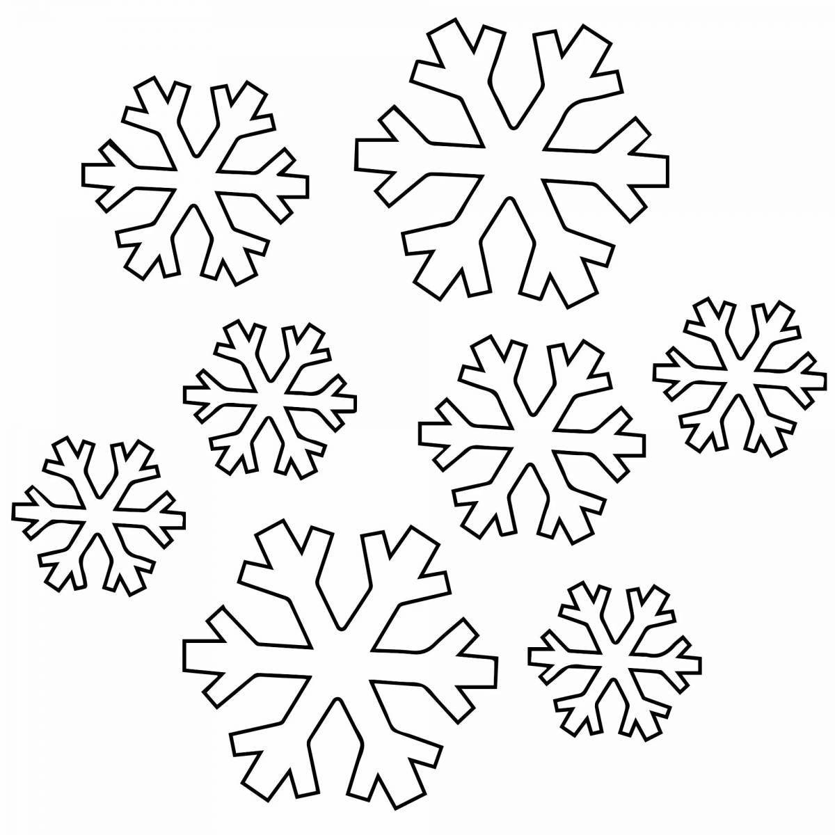 Fragile snowflake coloring pages