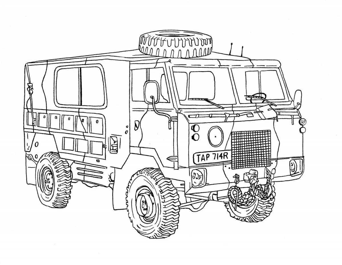 Majestic special force vehicle coloring page