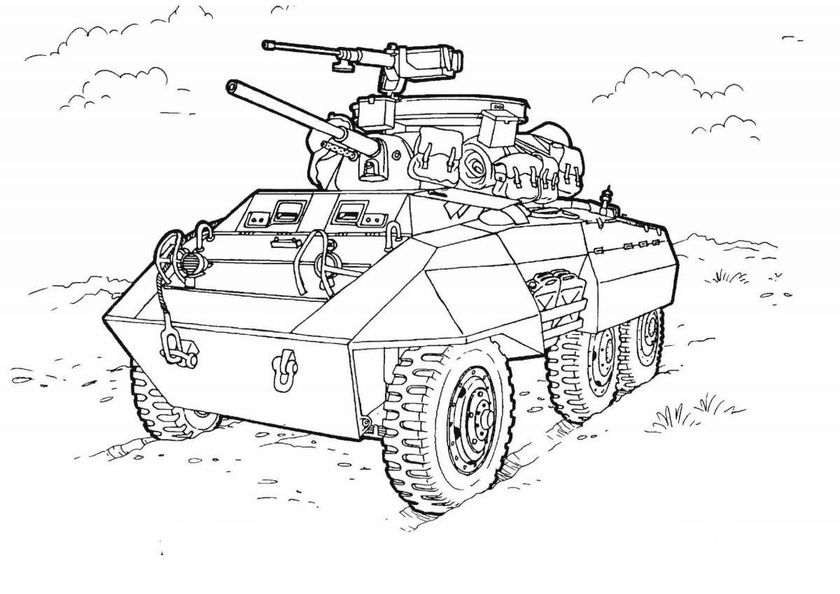 Coloring powerful special forces vehicle