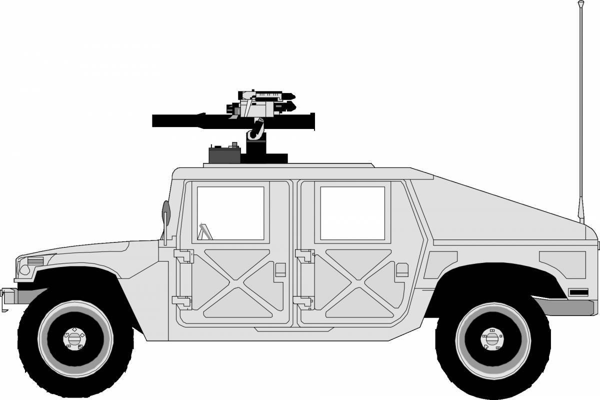 Special forces vehicle dynamic coloring page