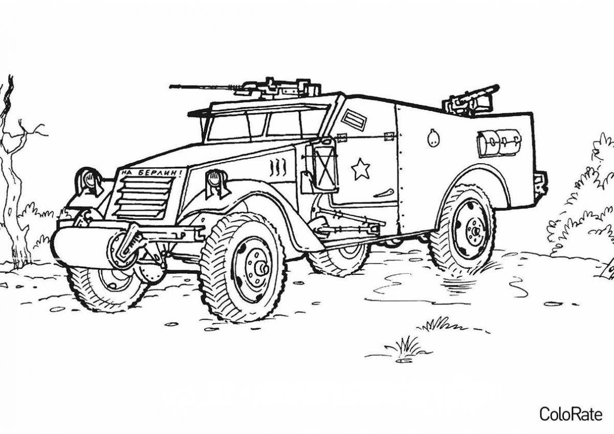 Impressive spetsnaz car coloring page