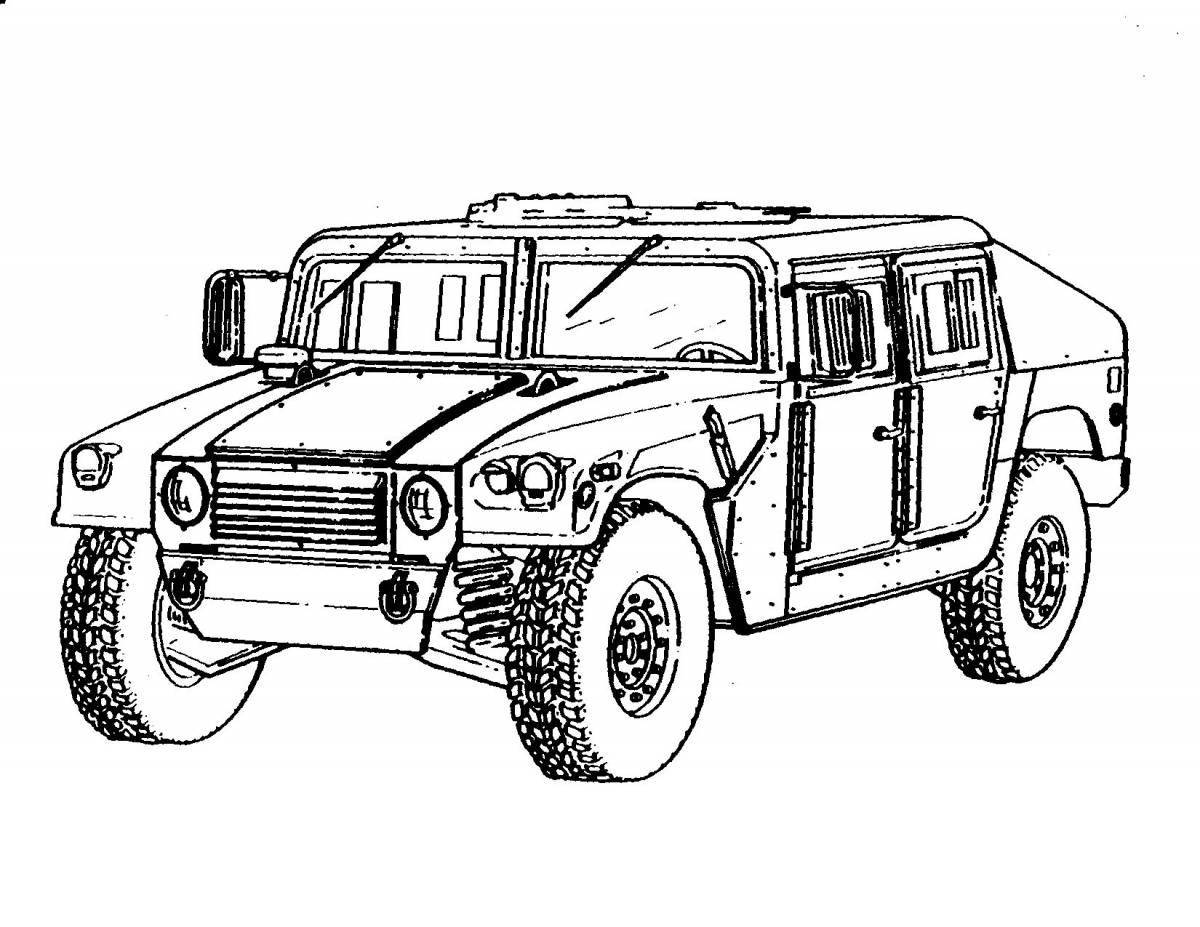 Amazing special forces car coloring page