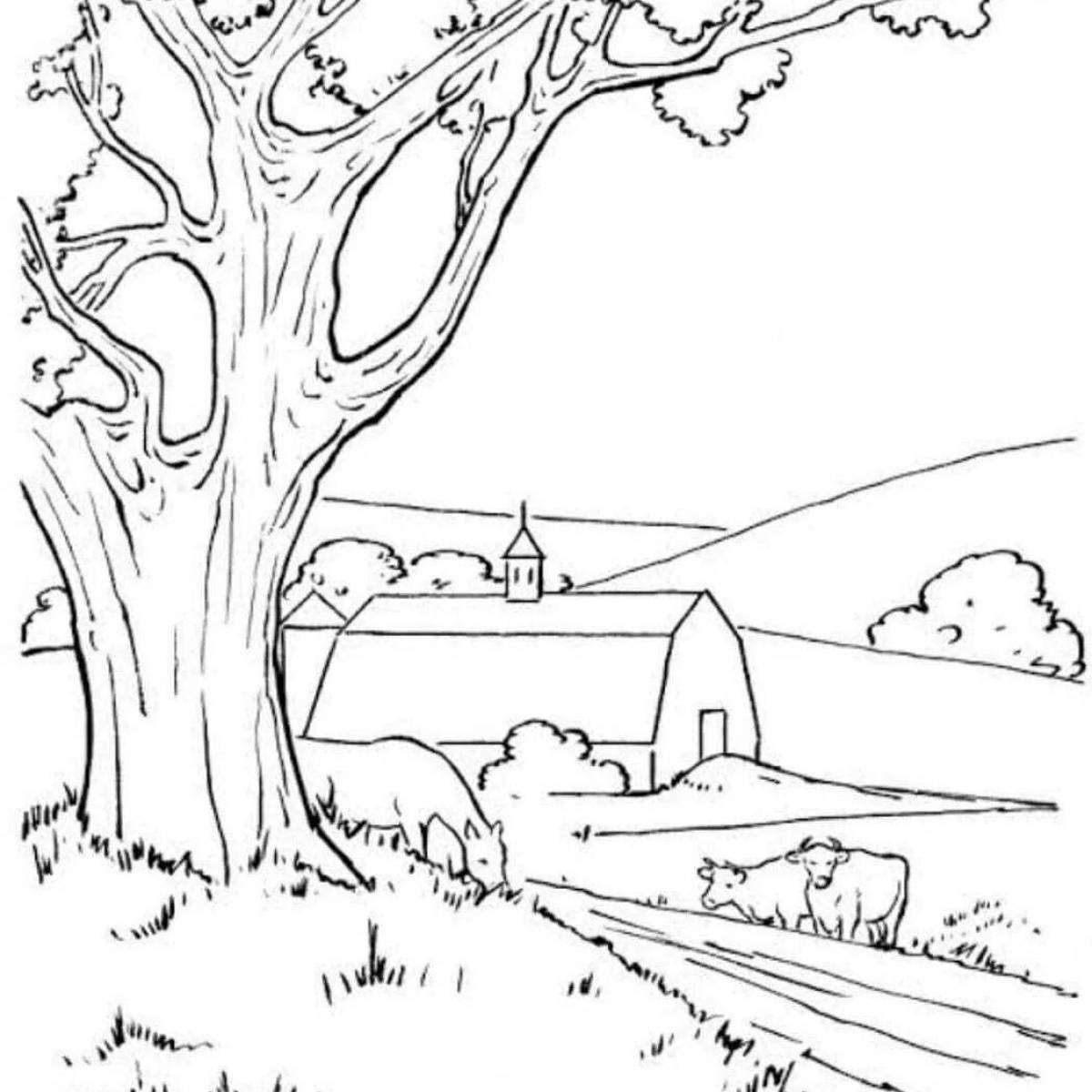 Major coloring landscape autumn