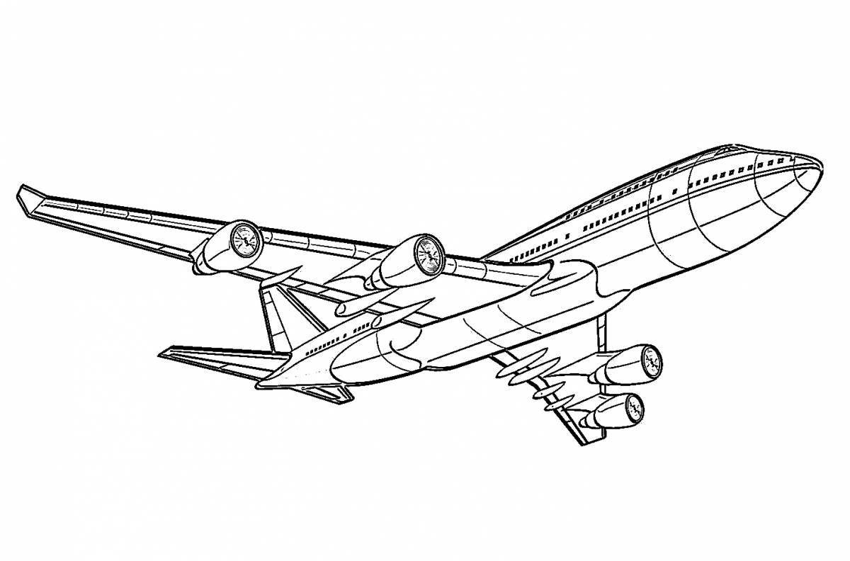 Great cargo plane coloring page